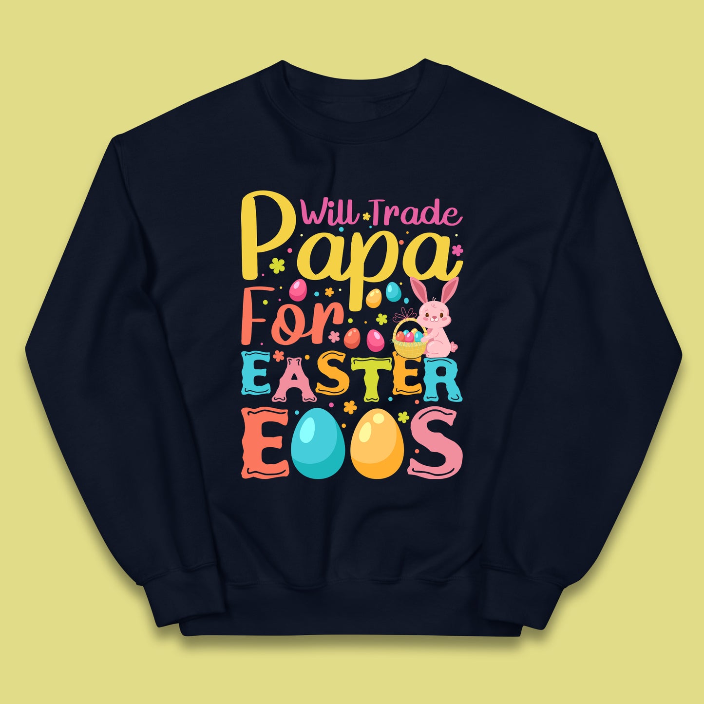 Papa For Easter Eggs Kids Jumper
