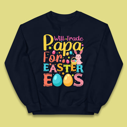 Papa For Easter Eggs Kids Jumper