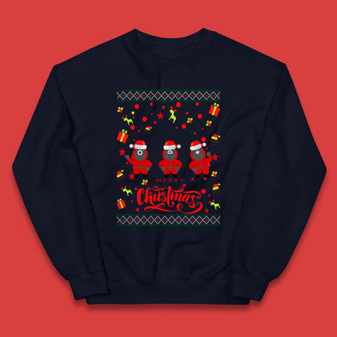 Squid Game Guards Christmas Kids Jumper