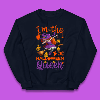 I'm The Halloween Queen Dabbing Witch Pumpkin Season Funny Dab Dance Witch Kids Jumper
