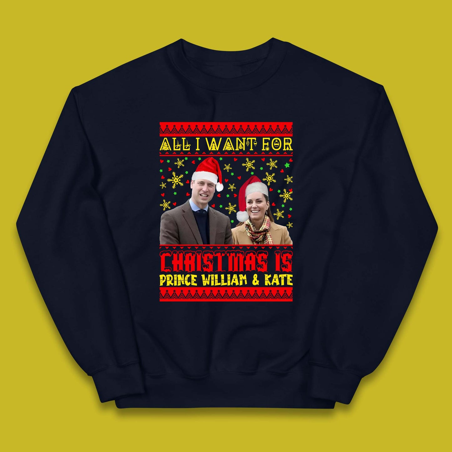 Prince William & Kate Christmas Kids Jumper