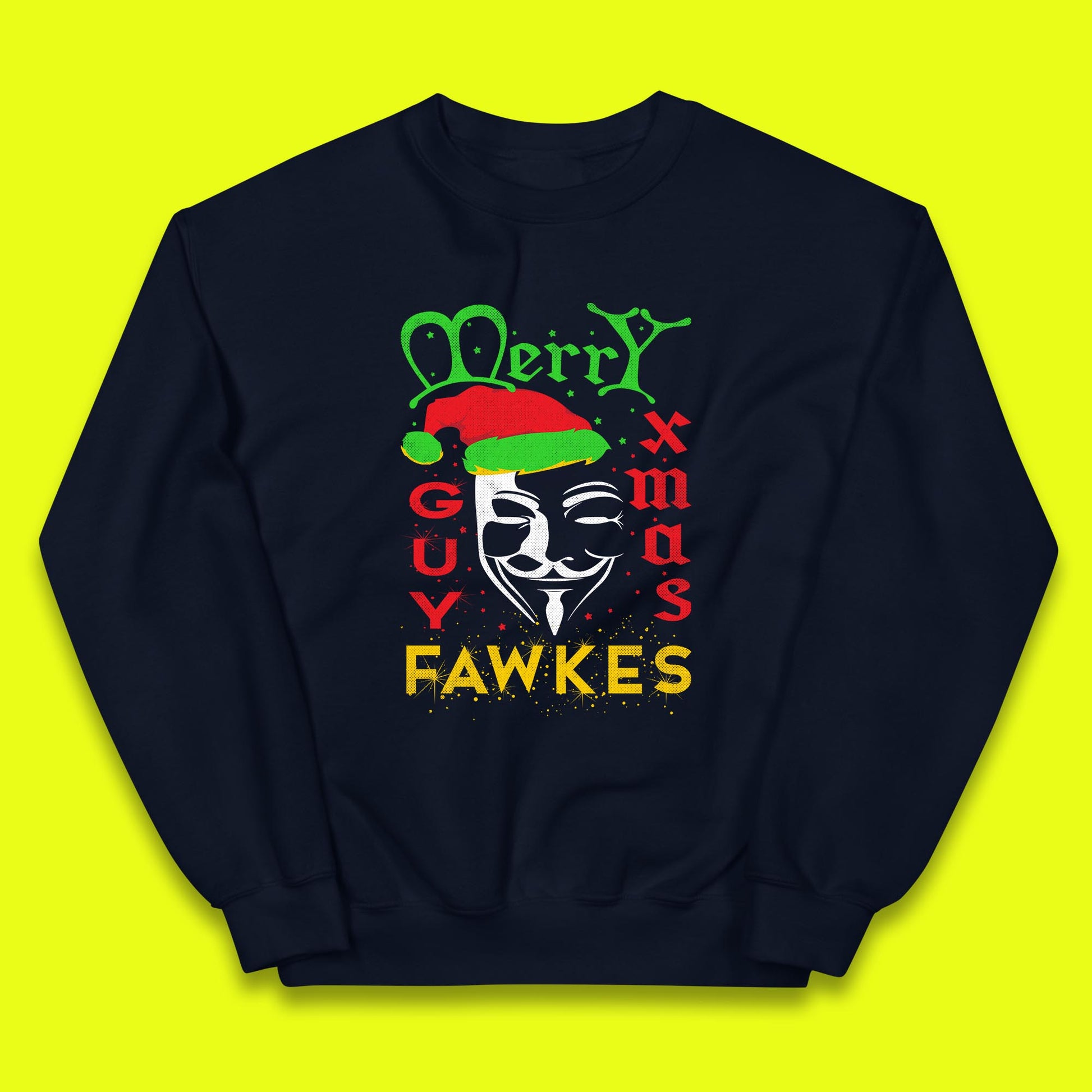 anonymous mask christmas jumper