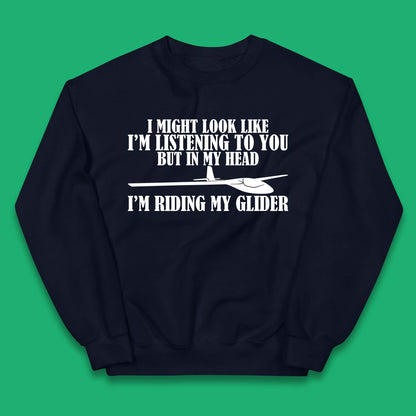 In My Head I'm Riding My Glider Kids Jumper