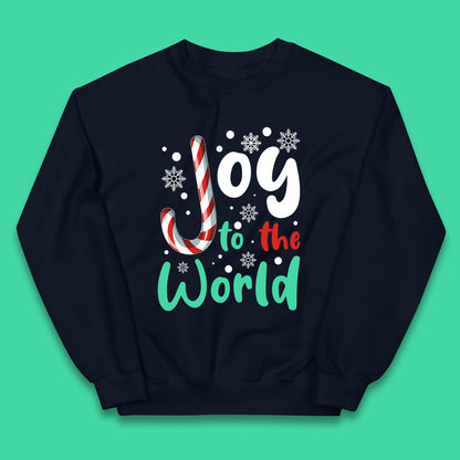 joy to the world christmas candy cane jumper