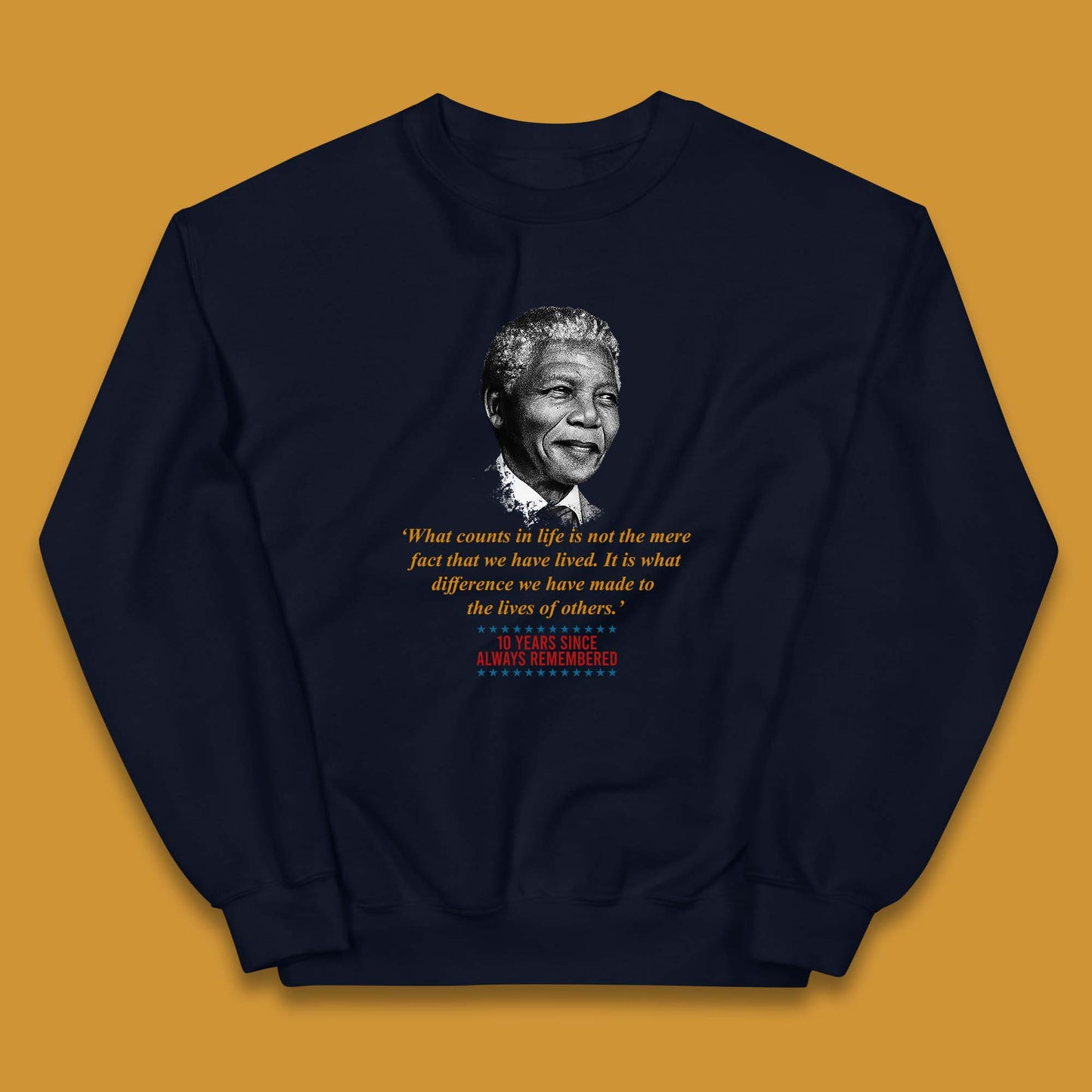 10 Years Since Always Remember Nelson Mandela Kids Jumper