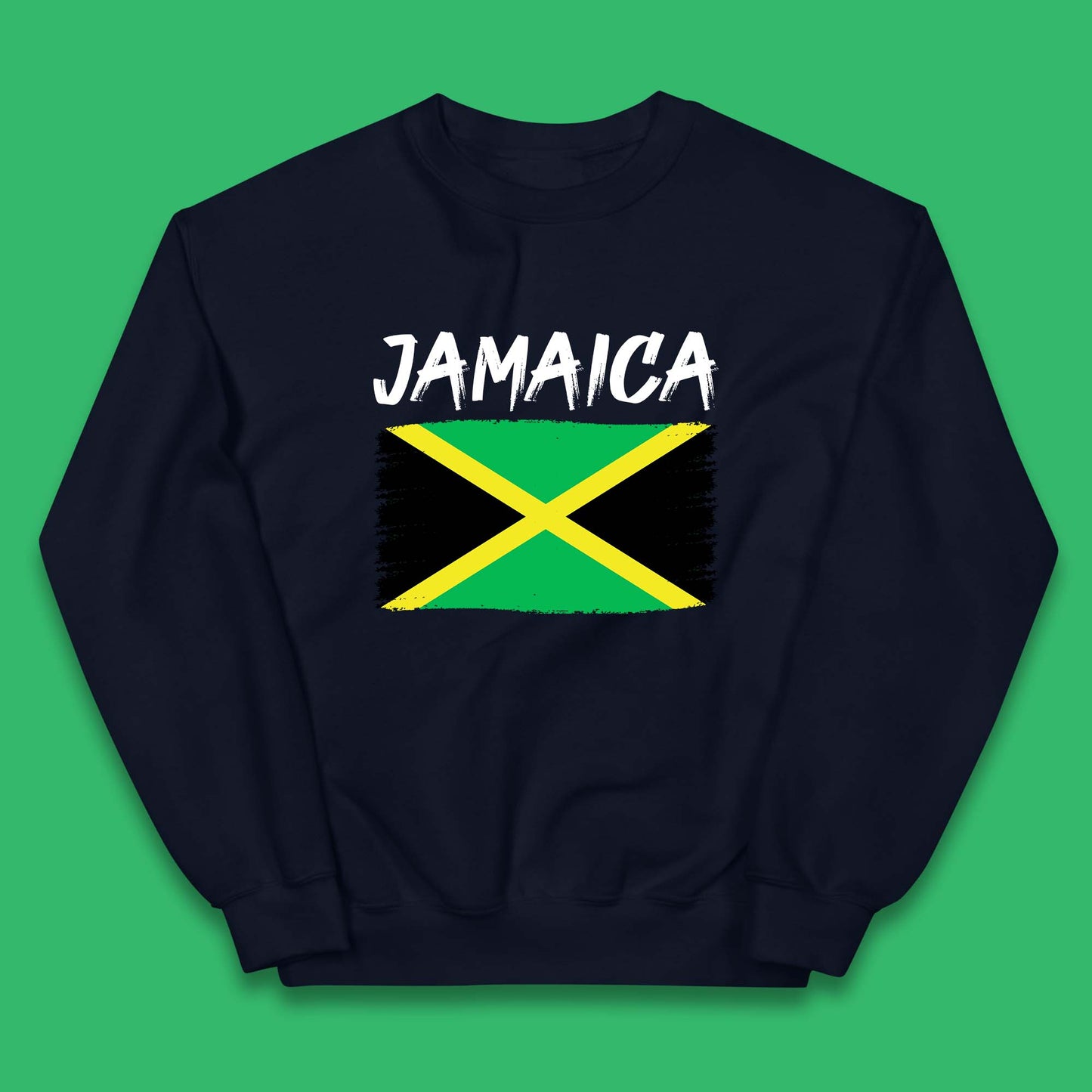 Jamaica Distressed Flag Country In The Caribbean Jamaican Flag Patriotism Kids Jumper