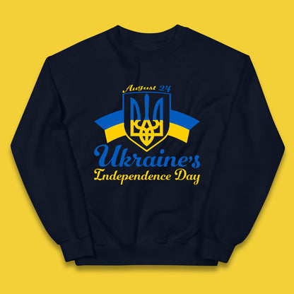 Ukraine's 24 August Ukraine Independence Day Proud Ukrainian Kids Jumper
