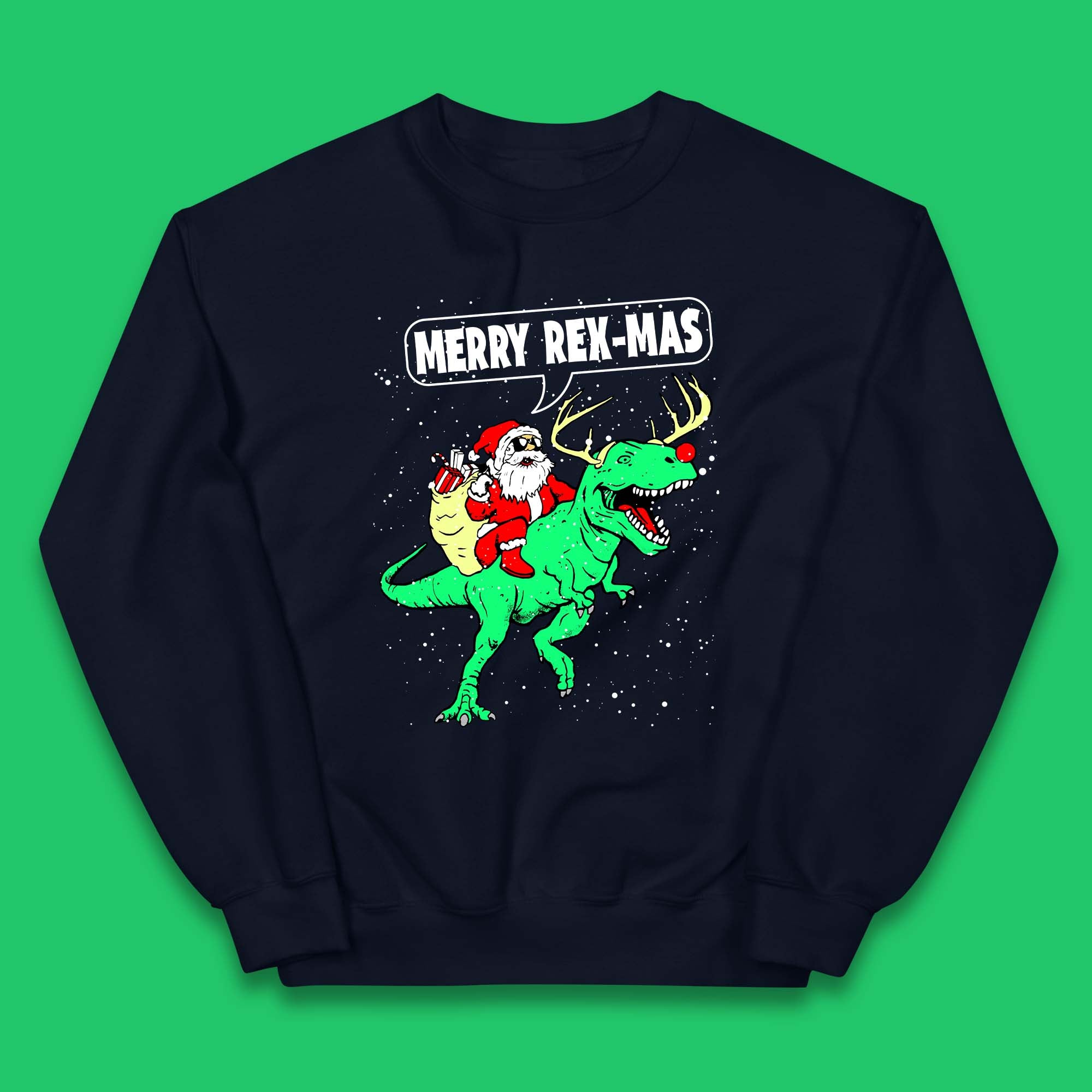 Merry Rex-Mas Christmas Kids Jumper