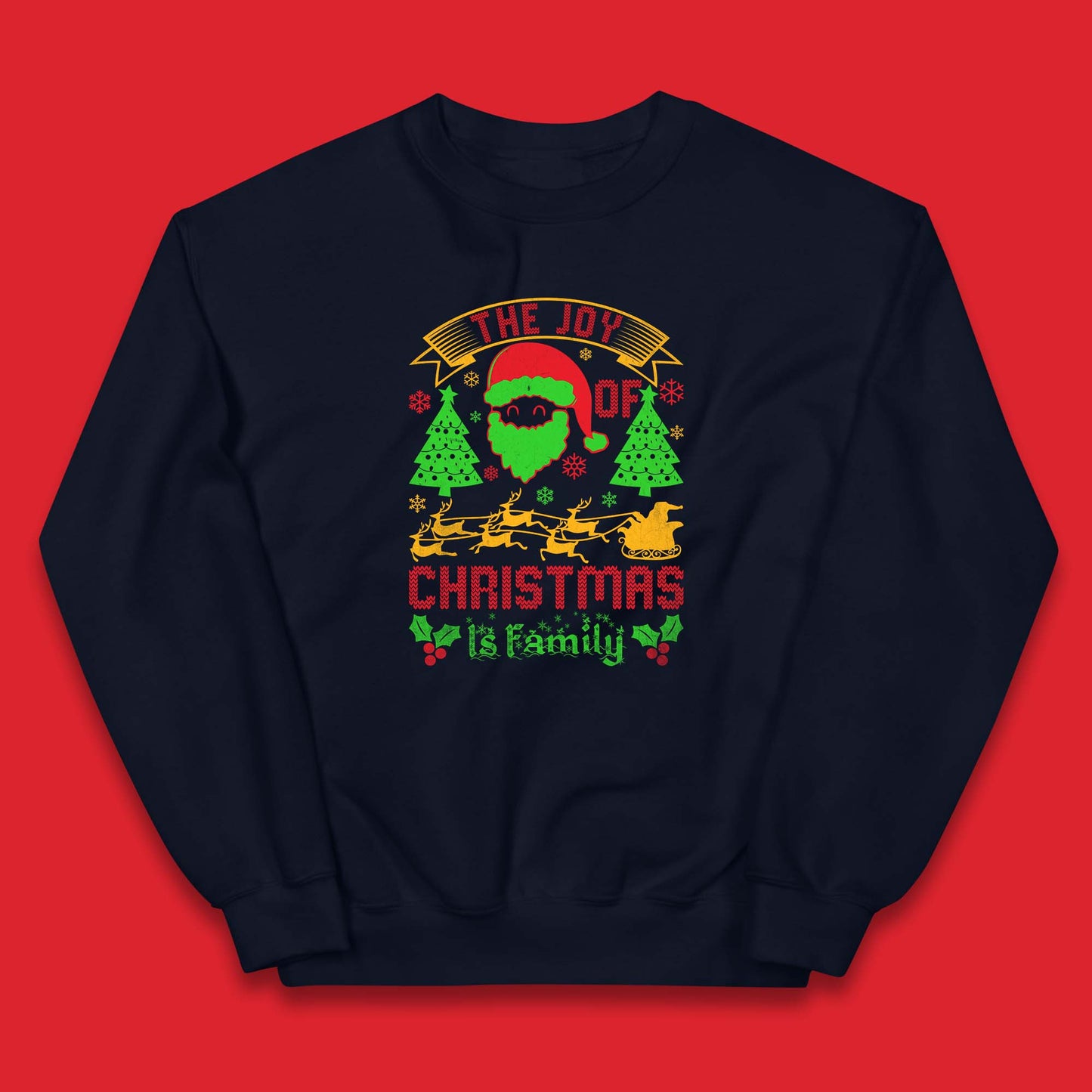 the joy of christmas is family jumper