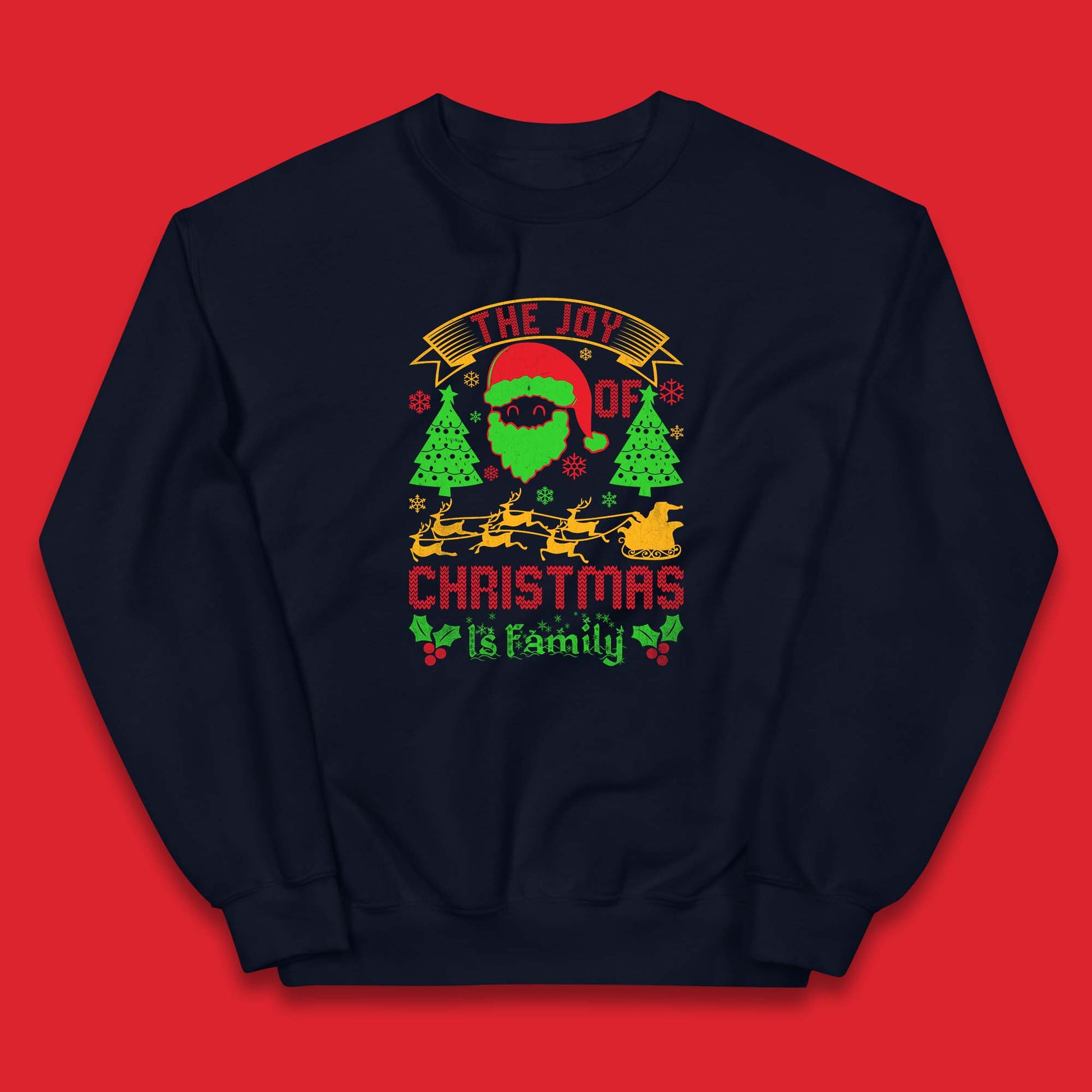 the joy of christmas is family jumper
