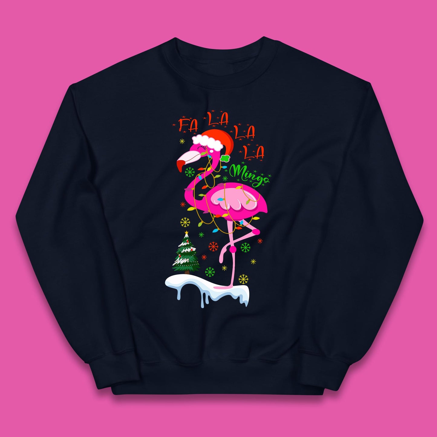 flamingo christmas jumper