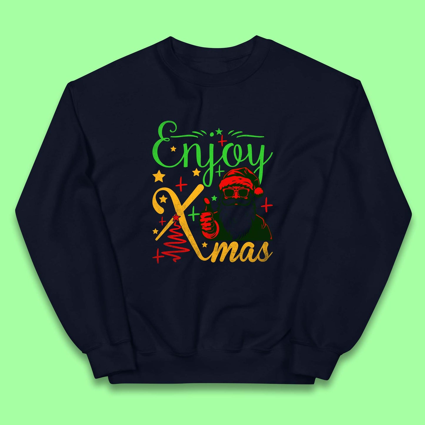 santa claus thumbs up christmas jumper