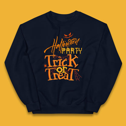 Happy Halloween Trick Or Treat Horror Scary Spooky Vibes Kids Jumper