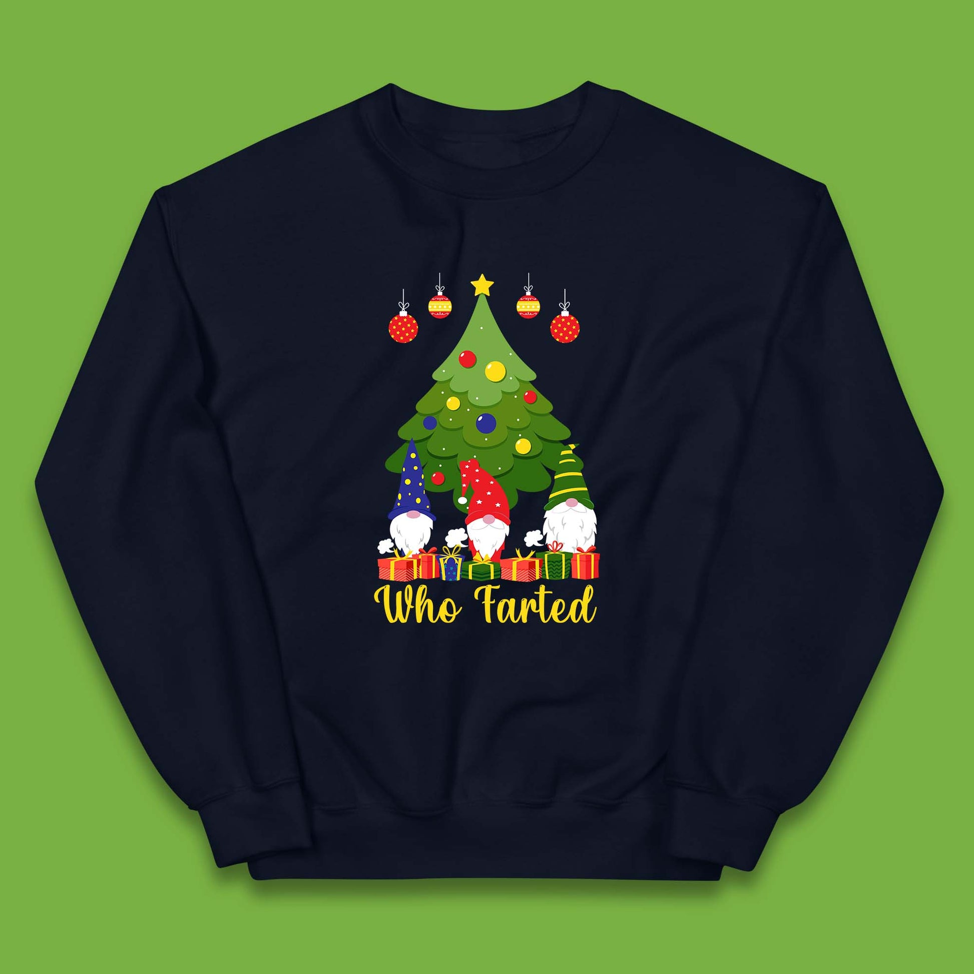 who farted christmas gnomes funny jumper