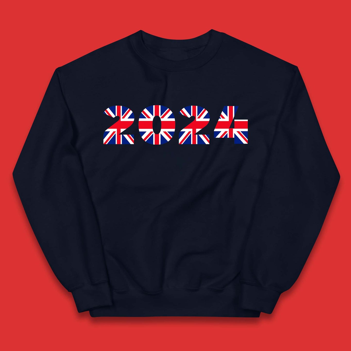 New Year 2024 UK Flag Kids Jumper