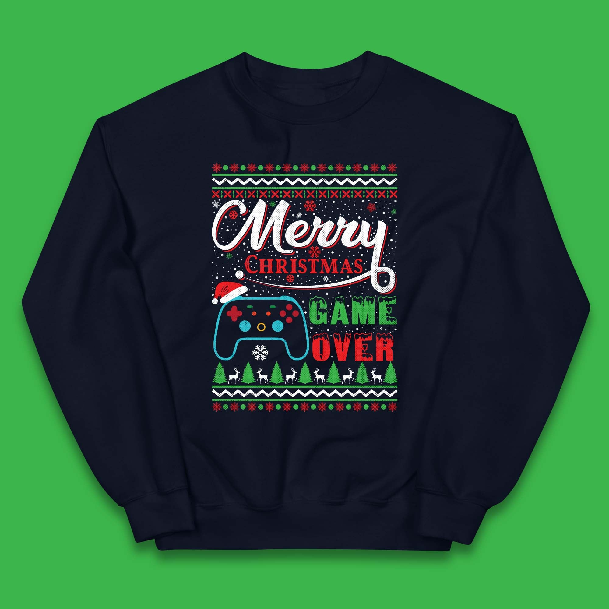 Merry Christmas Game Over Kids Jumper