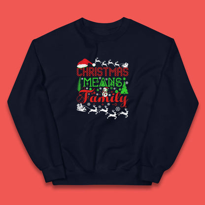 christmas means family jumper