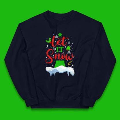 merry christmas let it snow snowflake jumper