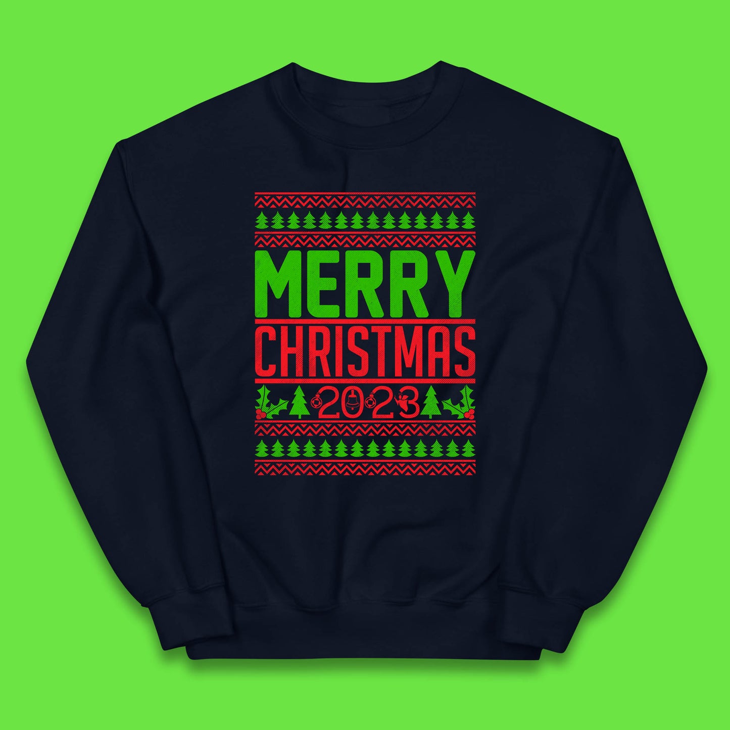 Merry Christmas 2023 Winter Holiday Festive Celebration Xmas Gift Kids Jumper