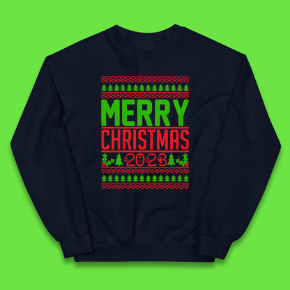 Merry Christmas 2023 Winter Holiday Festive Celebration Xmas Gift Kids Jumper