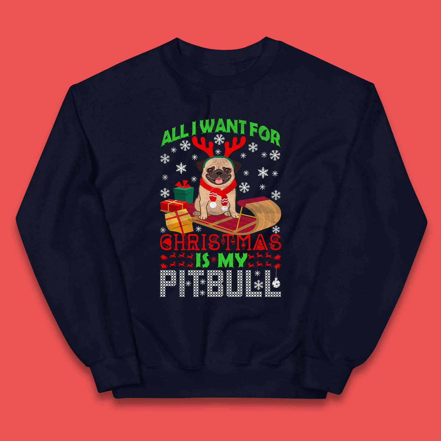 christmas pitbull jumper