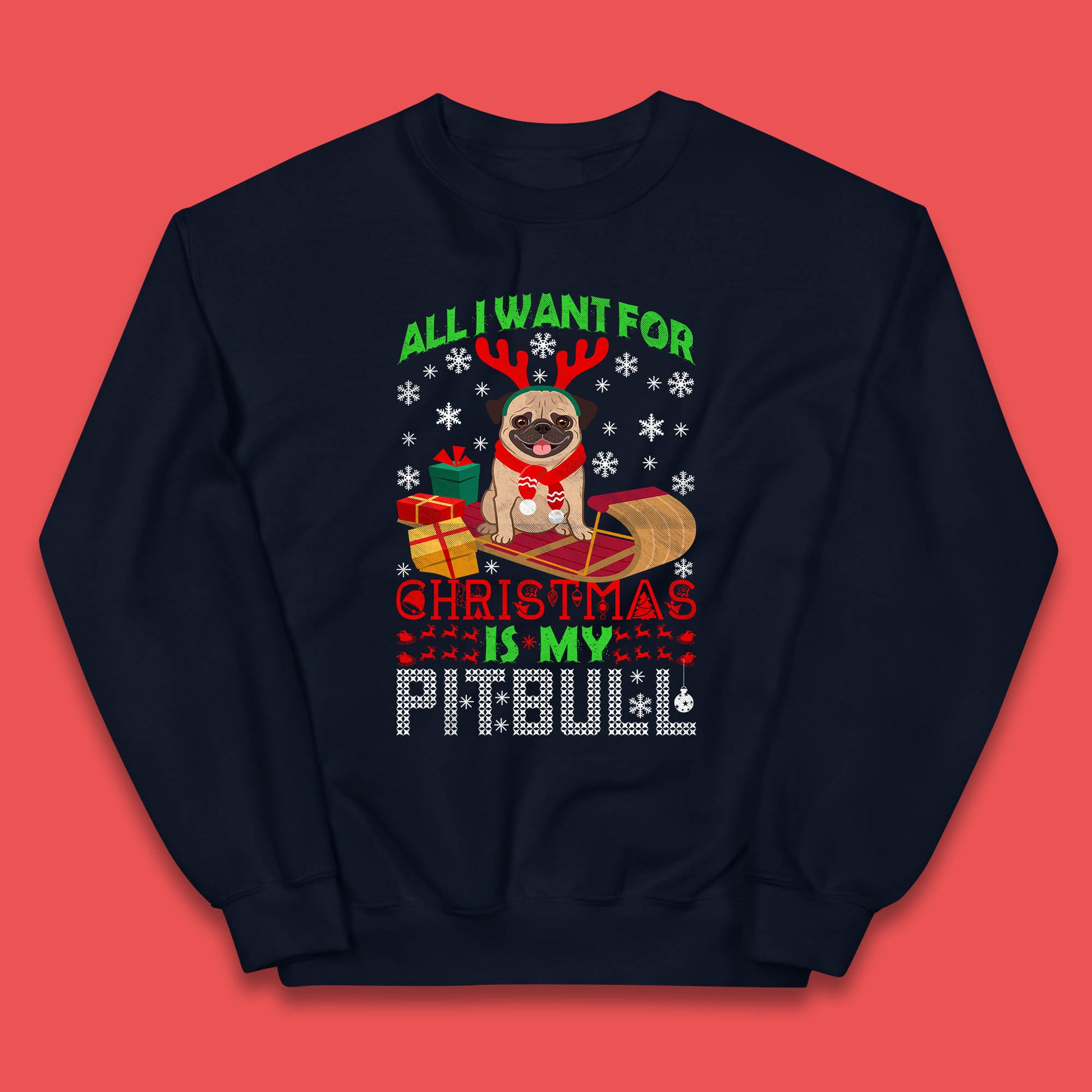 christmas pitbull jumper