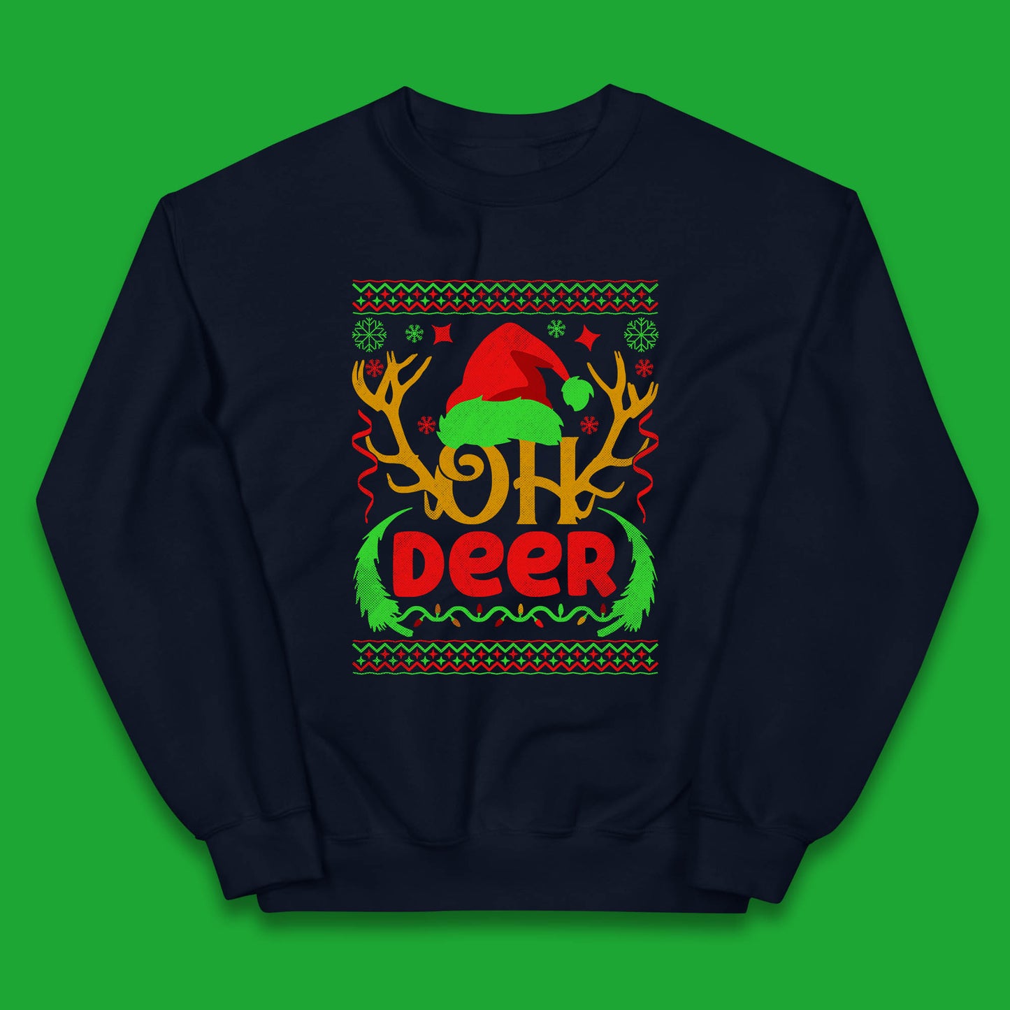 deer antlers christmas jumper