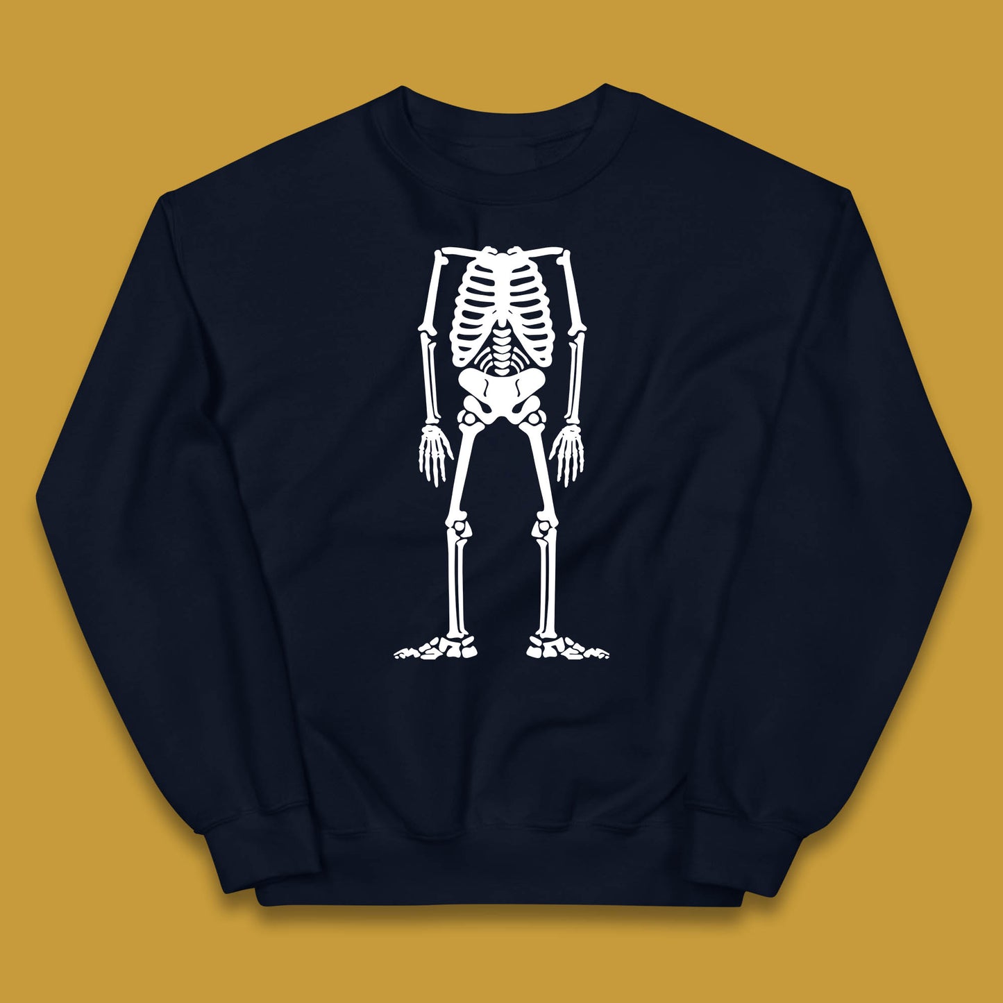 Skeleton Without Head Halloween Headless Skeleton Horror Scary Skull Kids Jumper