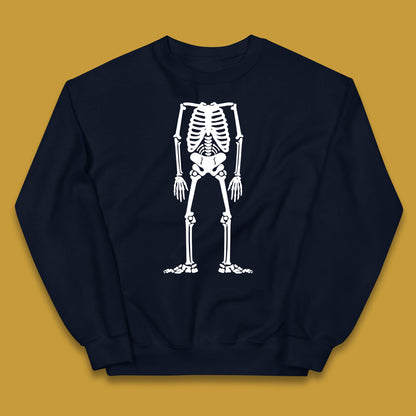 Skeleton Without Head Halloween Headless Skeleton Horror Scary Skull Kids Jumper