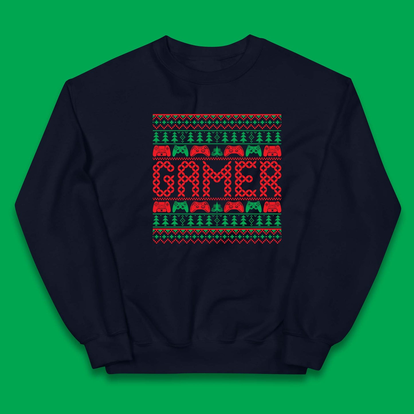 christmas game controller sweater