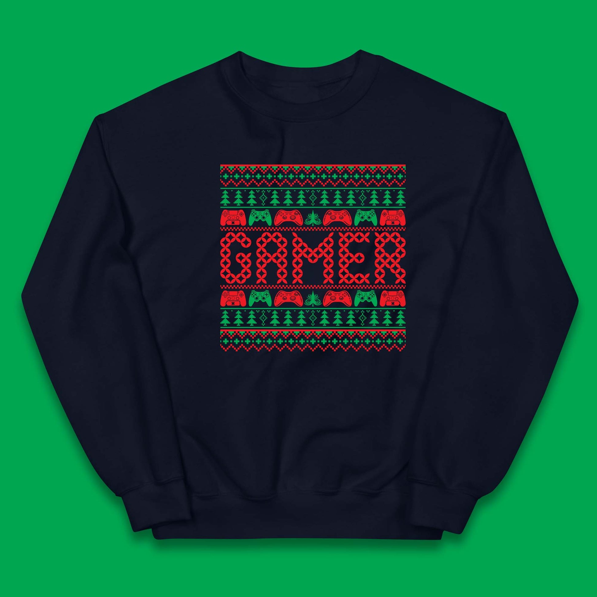 christmas game controller sweater