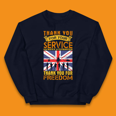 Thank You For Your Service Kids Jumper