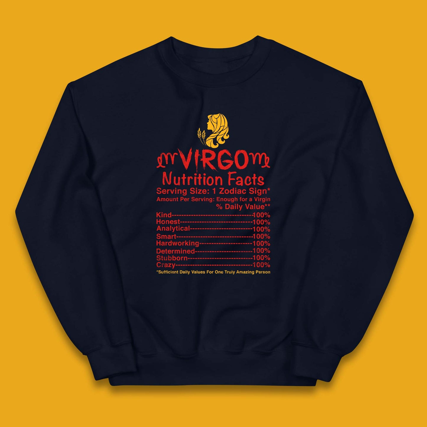 Virgo Nutrition Facts Kids Jumper