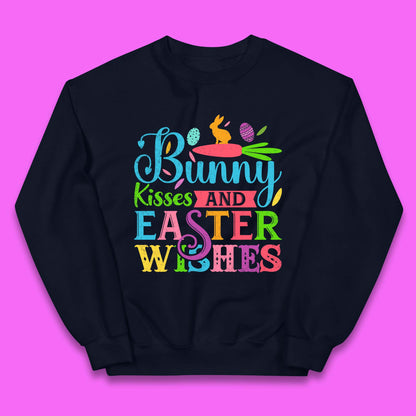 Bunny Kisses And Easter Wishes Kids Jumper