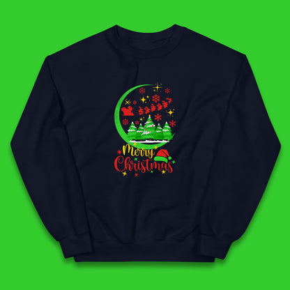 merry christmas santa trees jumper