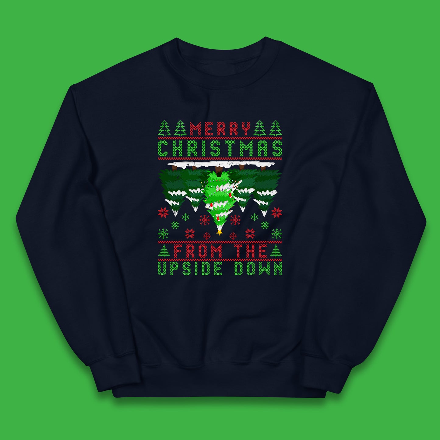 merry christmas from the upside down tree jumper