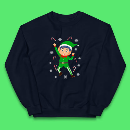 christmas elf cartoon jumper