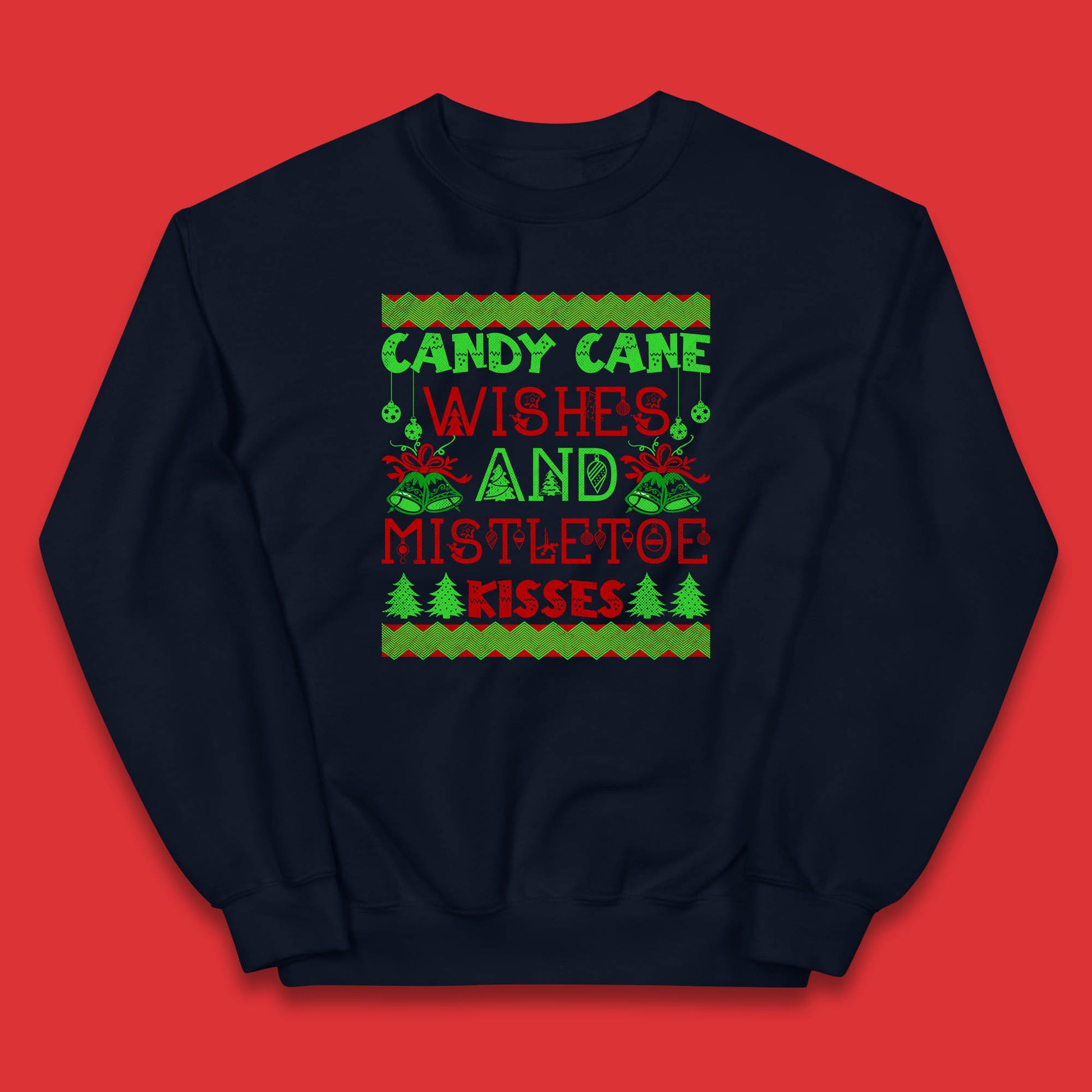 candy cane christmas jumper