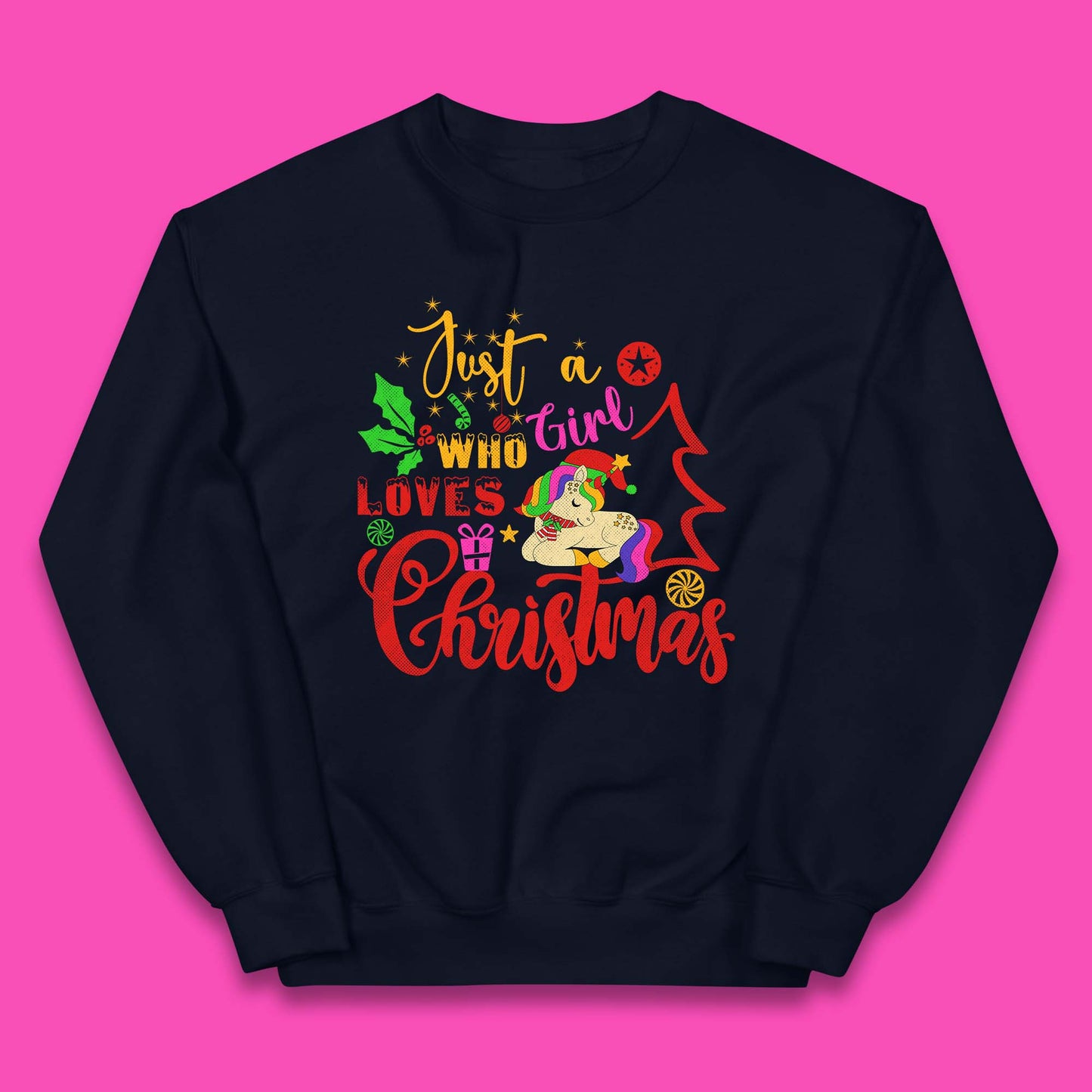Unicorn Christmas Kids Jumper