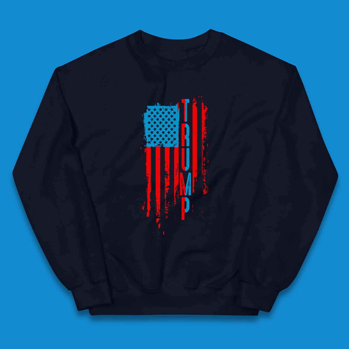 Trump's America USA Flag Patriotic Donald Trump Pro America Election 2024 Kids Jumper
