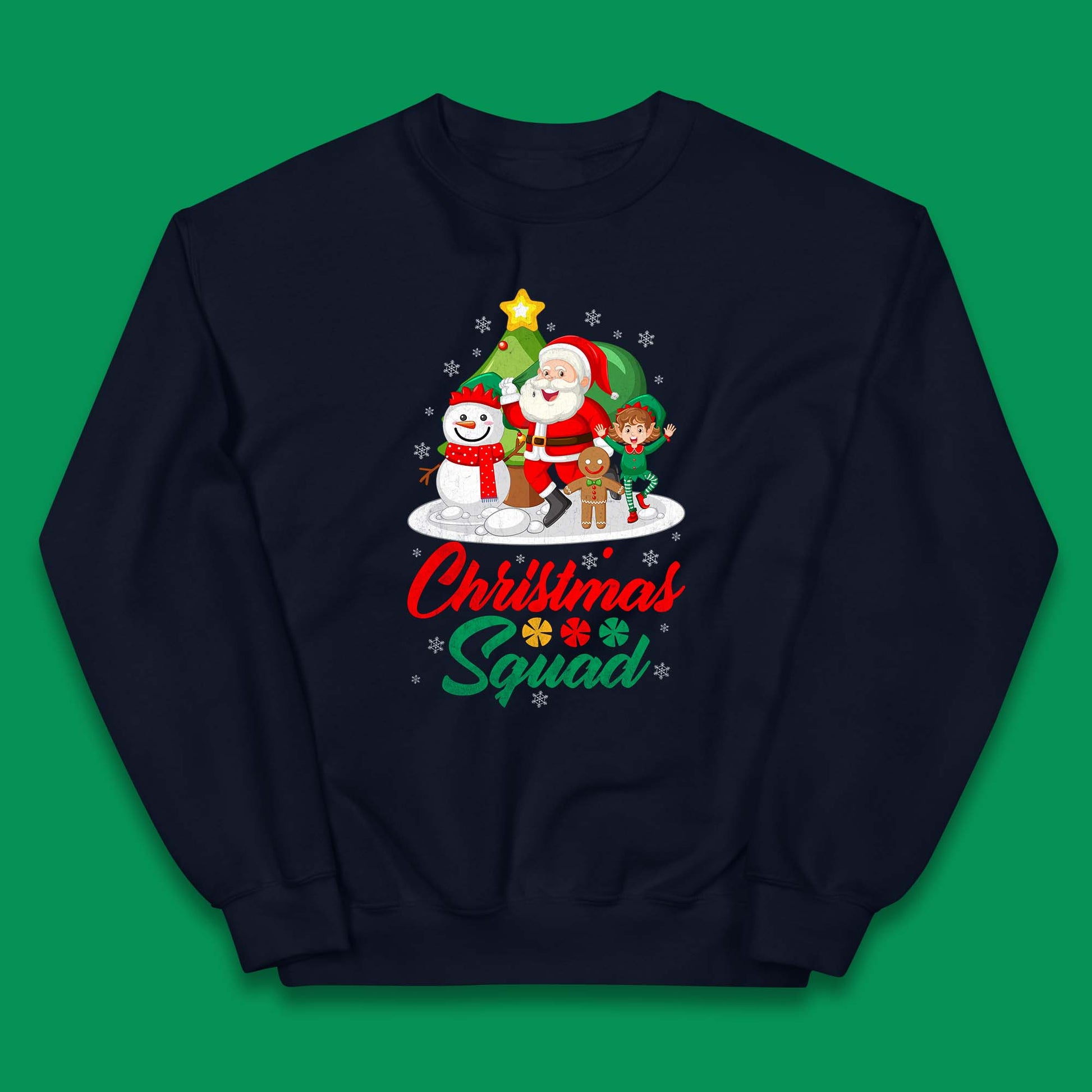 christmas squad santa claus snowman elf gingerbread jumper