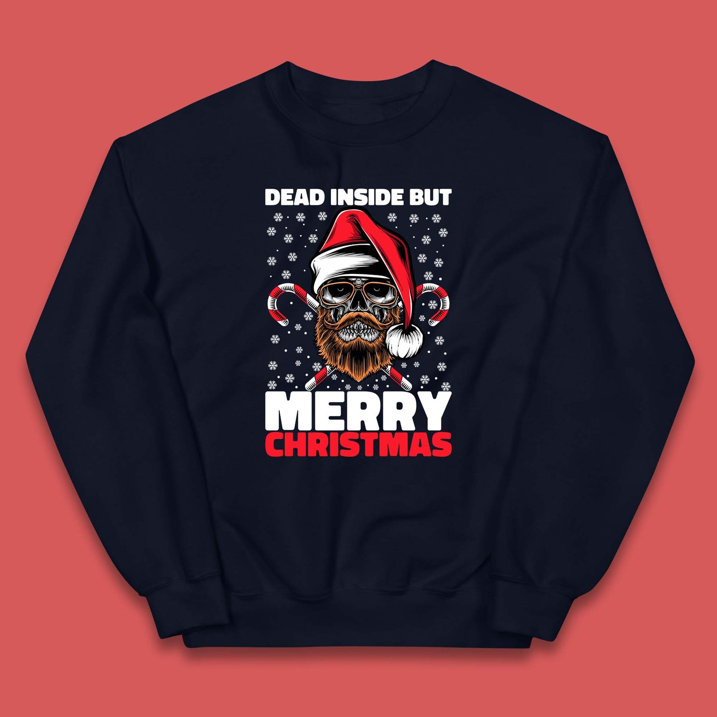 hipster skull christmas jumper