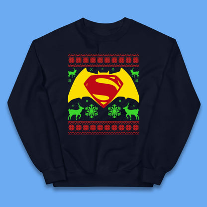 Batman V Superman Christmas Kids Jumper