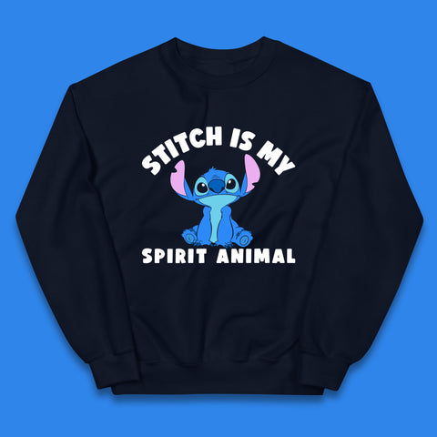 Stitch Is My Spirit Animal Disney Spirit Lilo & Stitch Cartoon Character Ohana Stitch Lover Kids Jumper