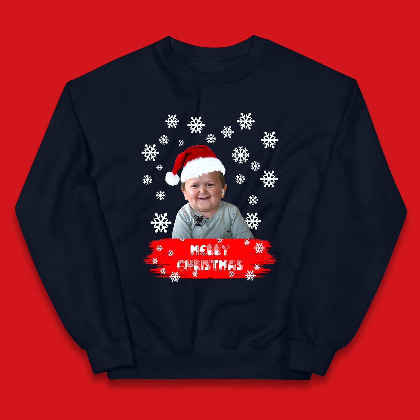 Merry Christmas Hasbulla Snowflakes Kids Jumper