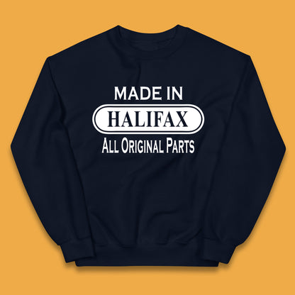 Made In Halifax All Original Parts Vintage Retro Birthday Town in  West Yorkshire, England Gift Kids Jumper