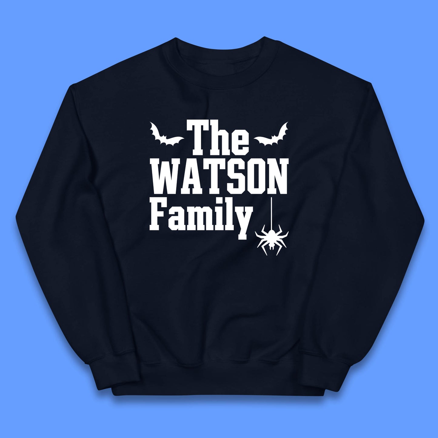 Personalised Halloween Family Your Name Horror Scary Spooky Matching Costume Kids Jumper
