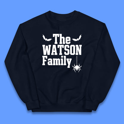 Personalised Halloween Family Your Name Horror Scary Spooky Matching Costume Kids Jumper