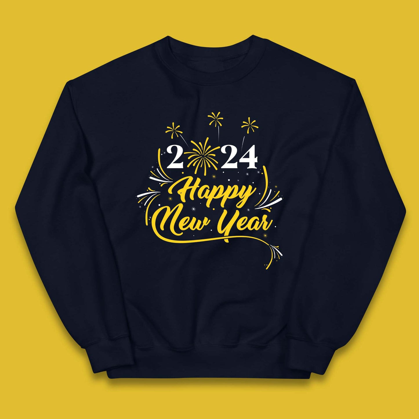 2024 Happy New Year Fireworks Kids Jumper