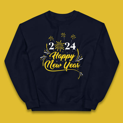 2024 Happy New Year Fireworks Kids Jumper